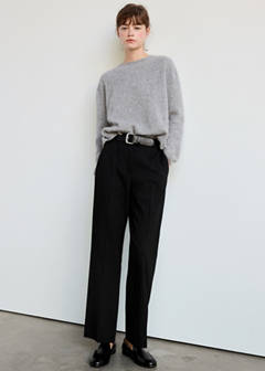 Straight mid-rise trousers — Black 2