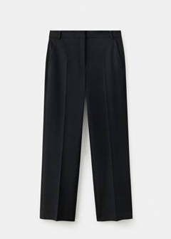 Straight mid-rise trousers — Black 5