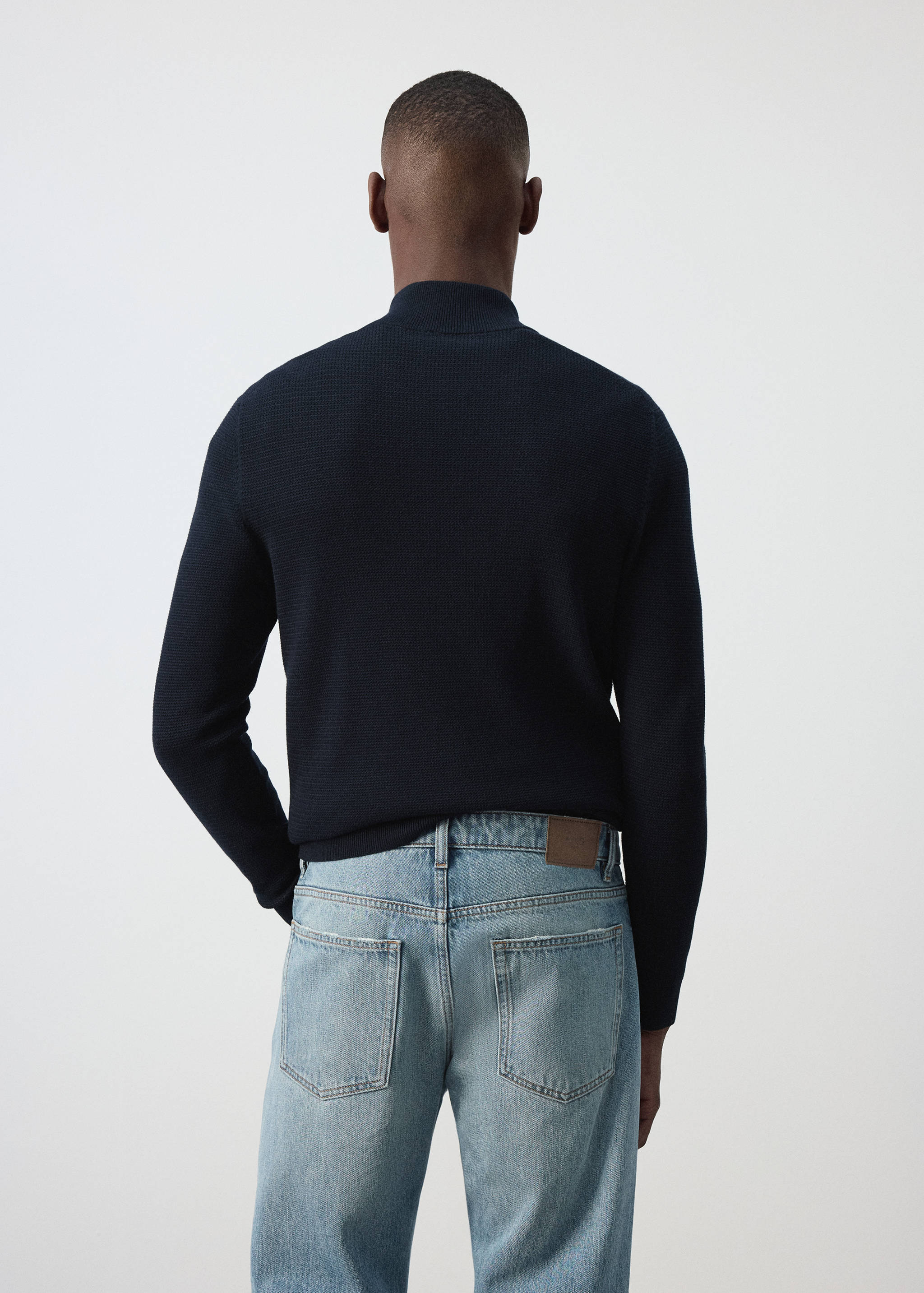 Jersey punto fino cremallera - Reverso del artículo