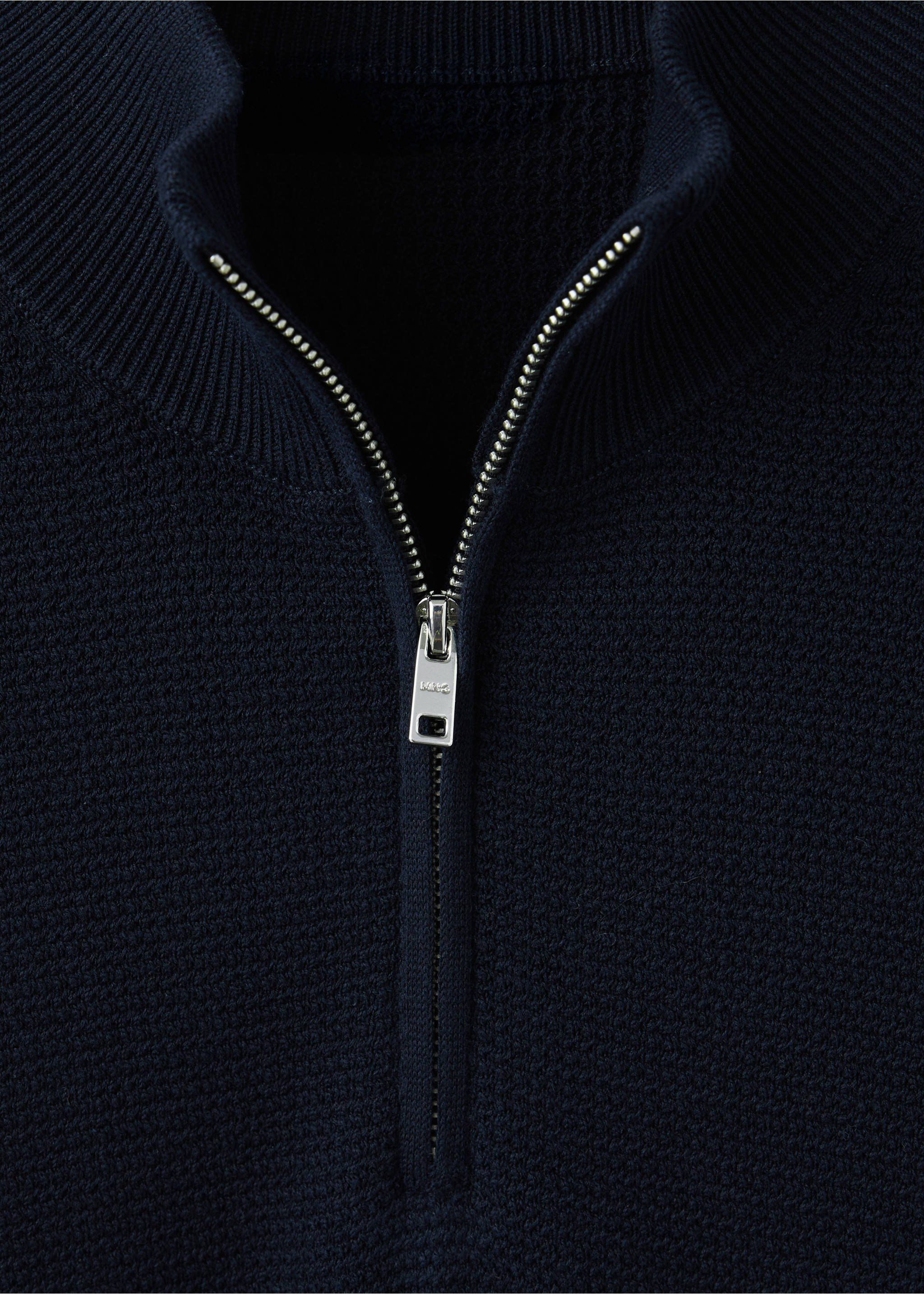 Jersey punto fino cremallera - Detalle del artículo 8, Azul marino. Ref: 37054424-00.