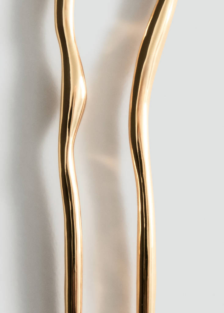 Irregular metal barrette — Gold