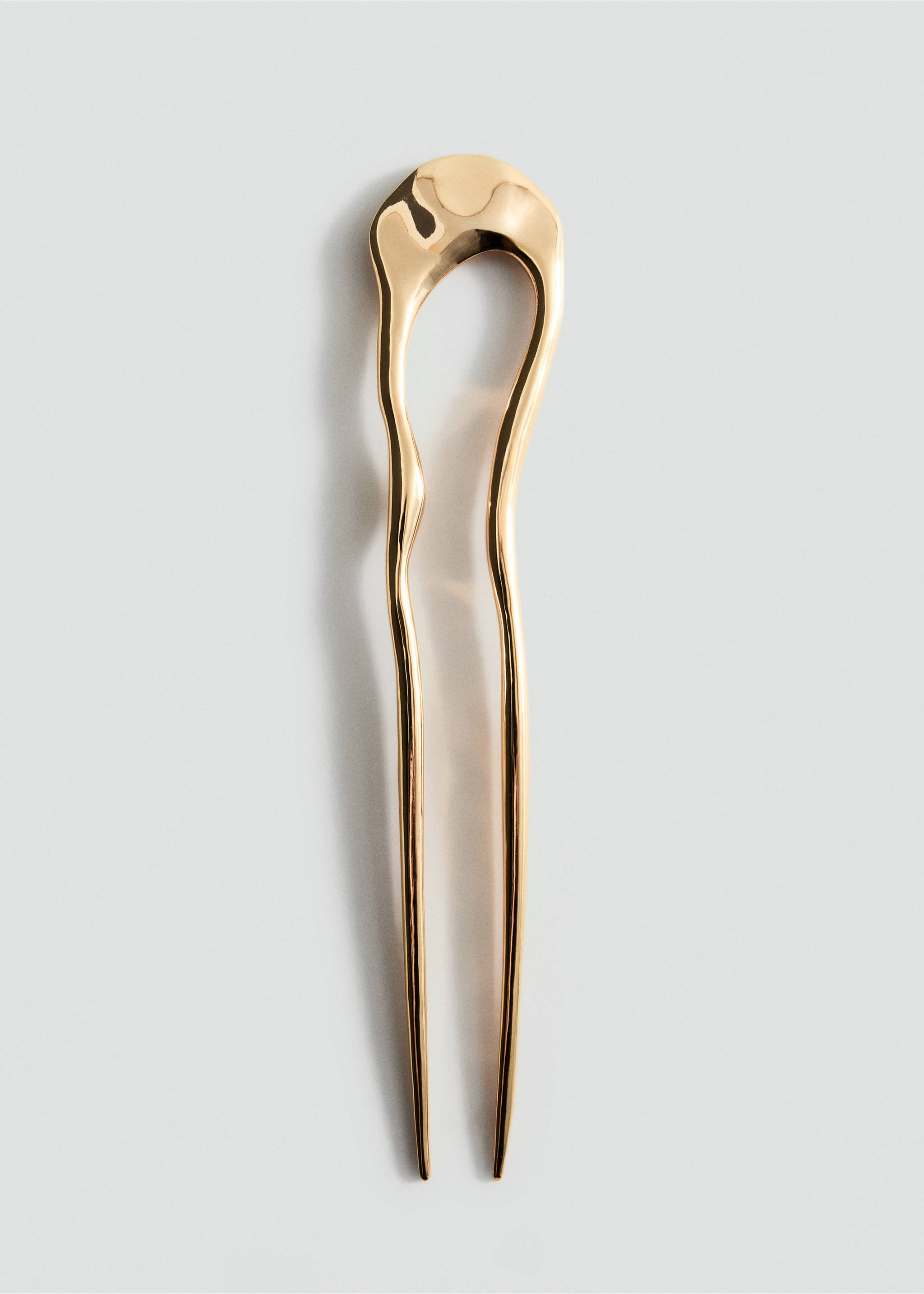 Irregular metal barrette - Article without model, Gold. Ref: 37054425-00.