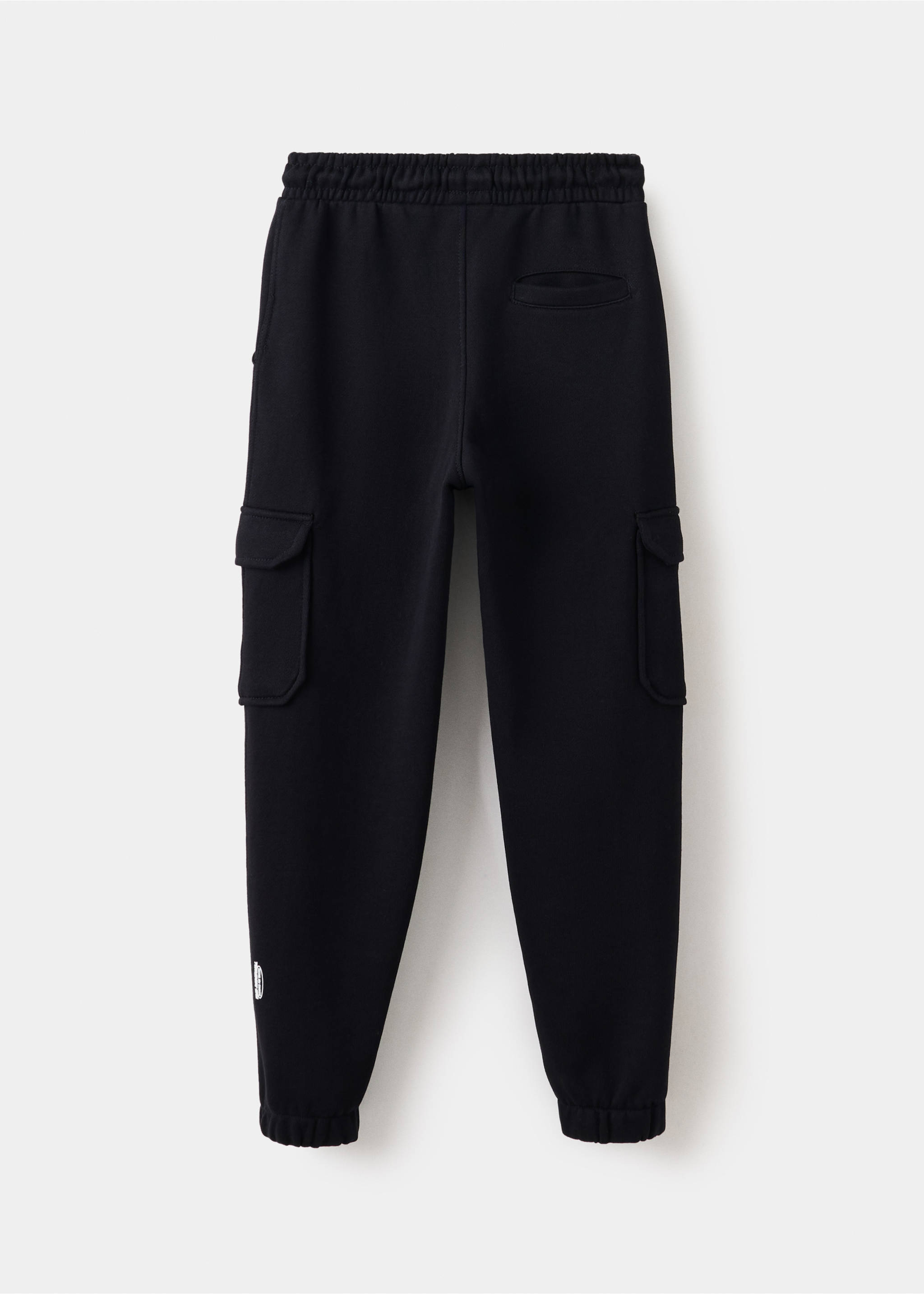 Kalhoty jogger cargo - Zadní strana zboží, Černá. Ref: 37054428-00.