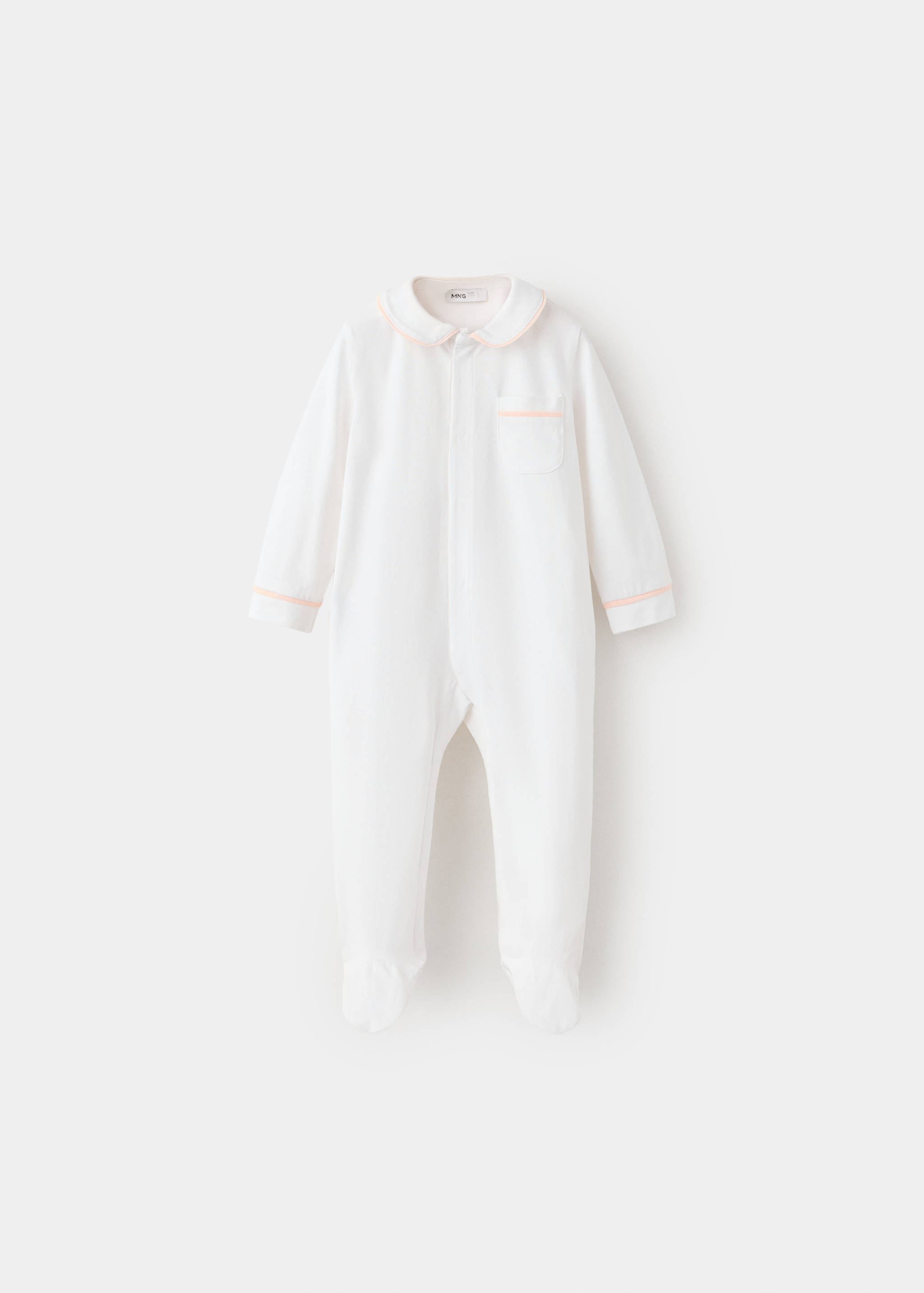 Contrast trim pyjama onesie - Article without model