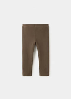 Waffle cotton leggings — Brown 3