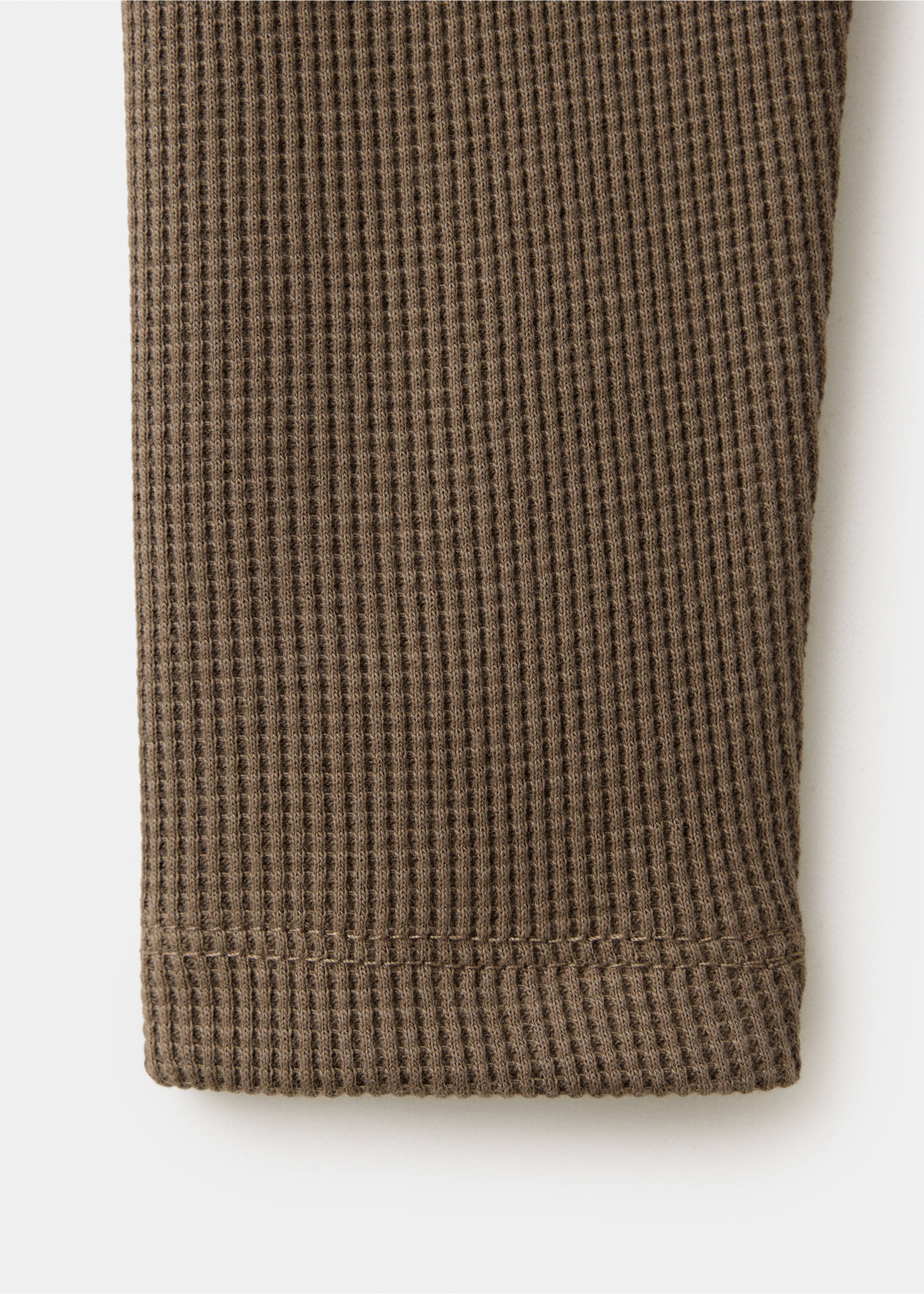 Waffle-Leggings aus Baumwolle - Detail des Artikels 0, Braun. Ref: 37054430-00.