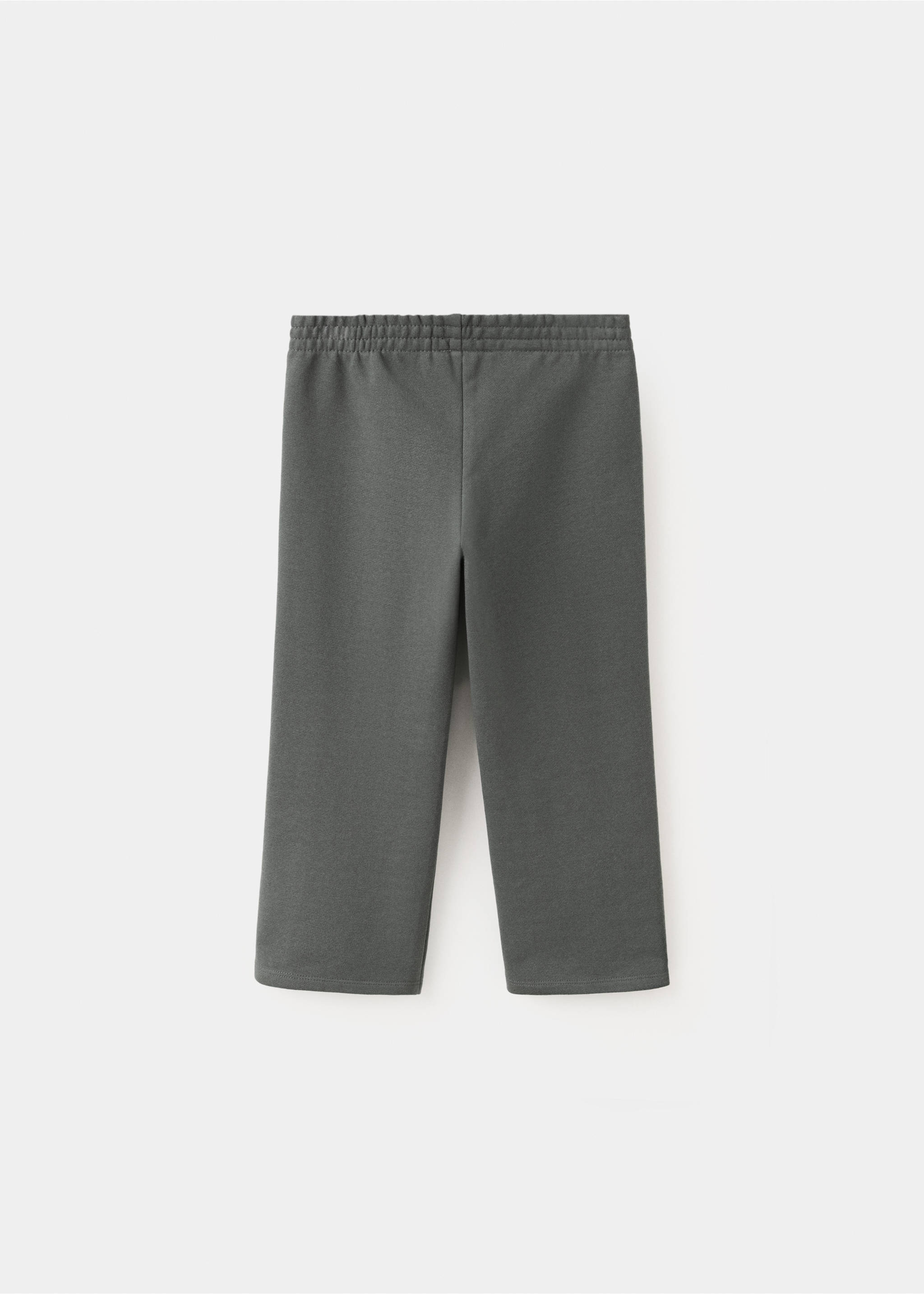 Elastic cotton joggers - Reverse of the article, Charcoal. Ref: 37054431-00.