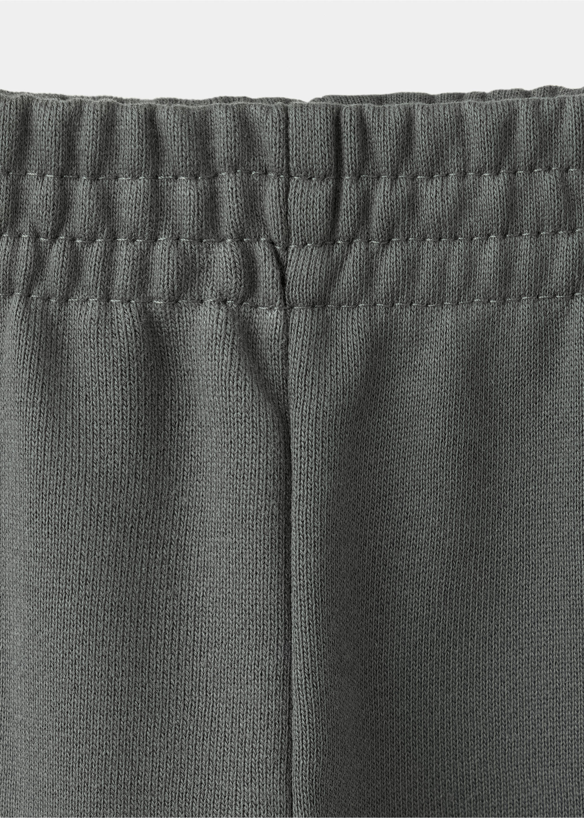 Elastic cotton joggers - Details of the article 8, Charcoal. Ref: 37054431-00.