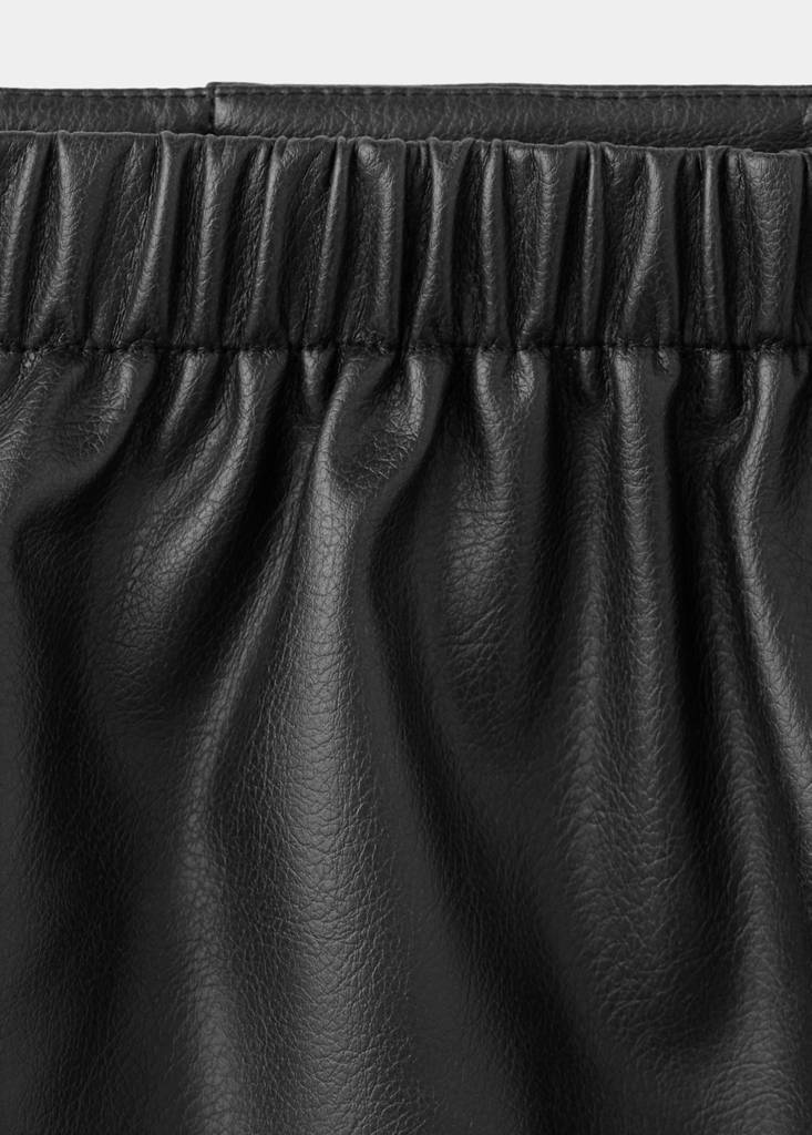 Faux-leather shorts — Black