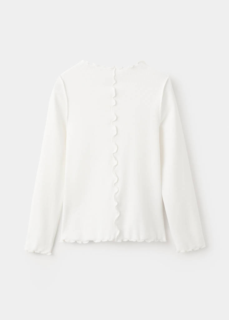 T-shirt with scalloped seams — Off White
