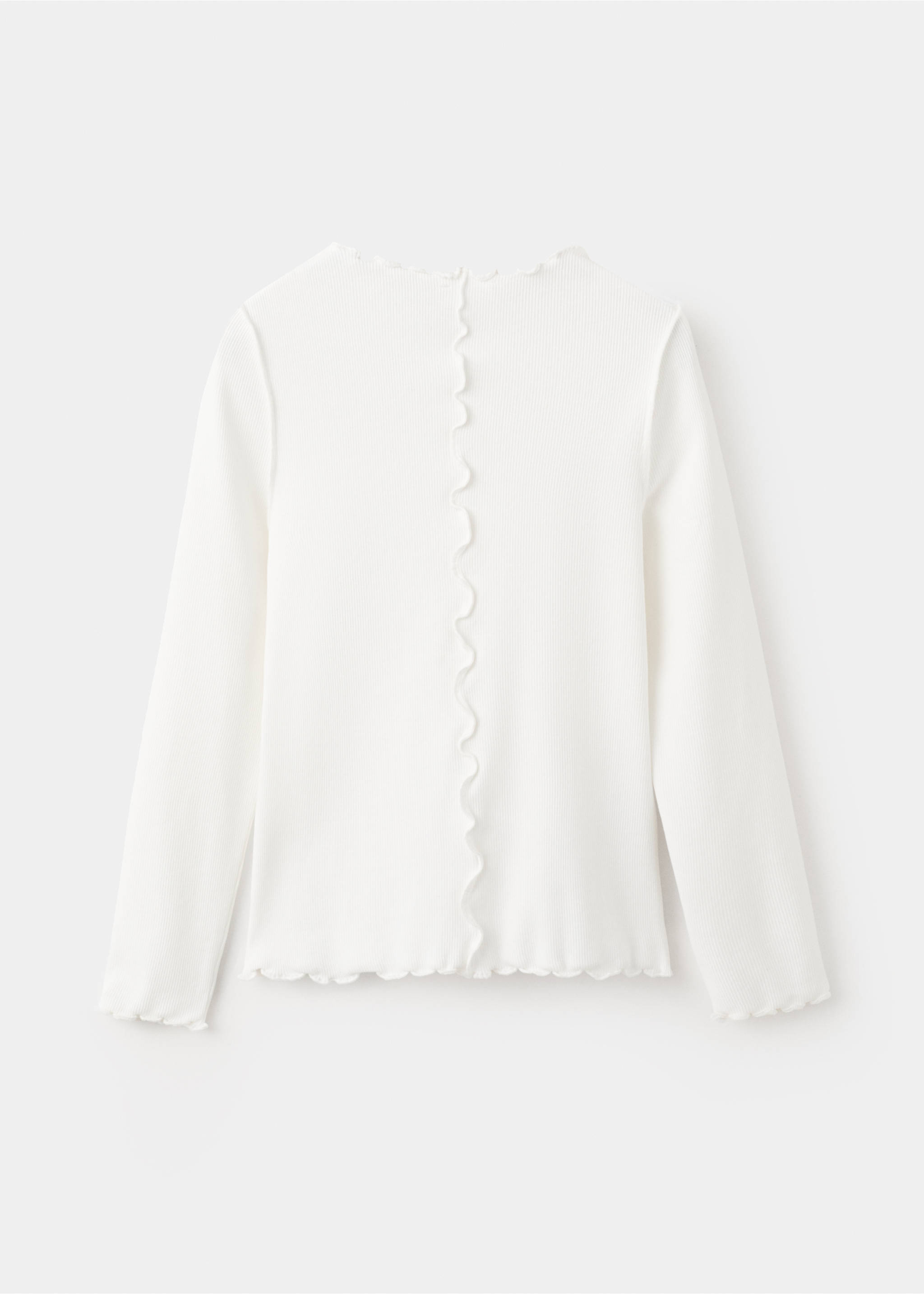 T-shirt with scalloped seams - Reverse of the article, Off White. Ref: 37054434-00.