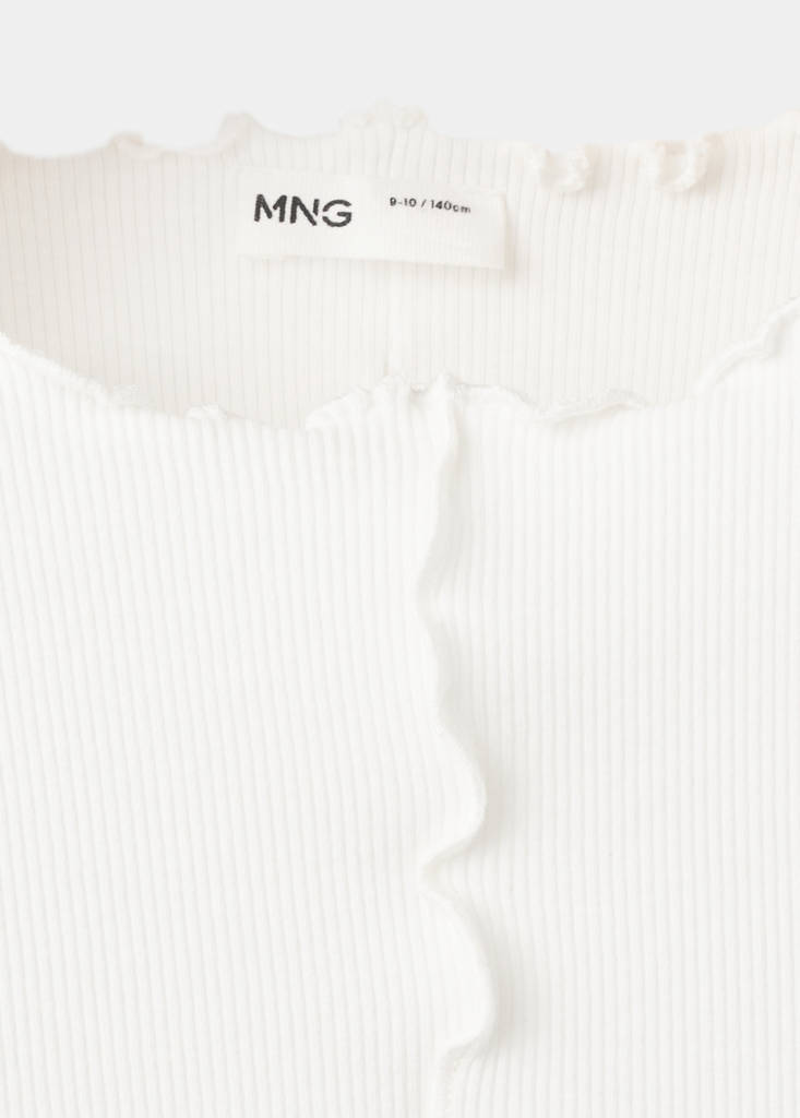T-shirt with scalloped seams — Off White