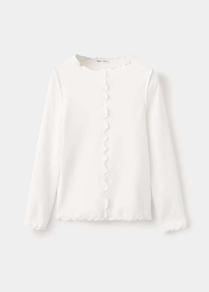 T-shirt with scalloped seams — Off White