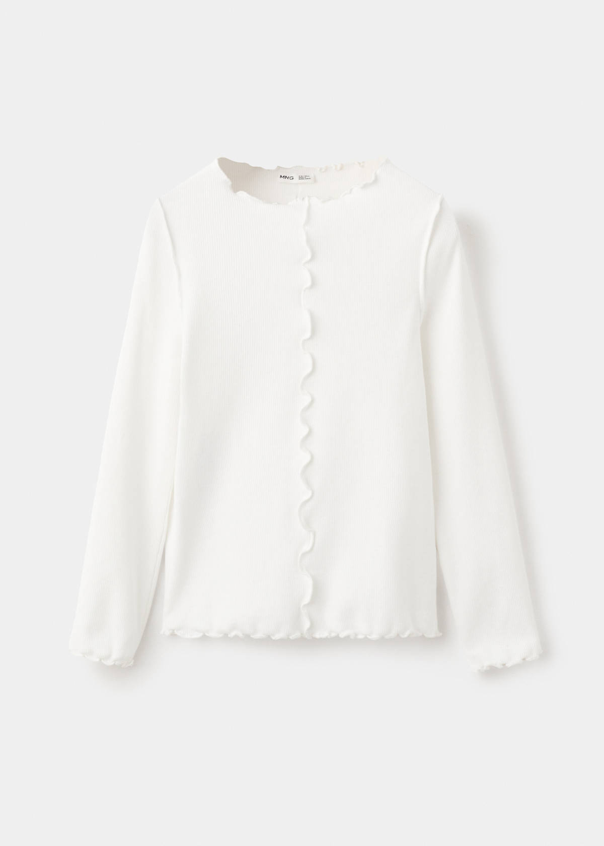 T-shirt with scalloped seams — Off White