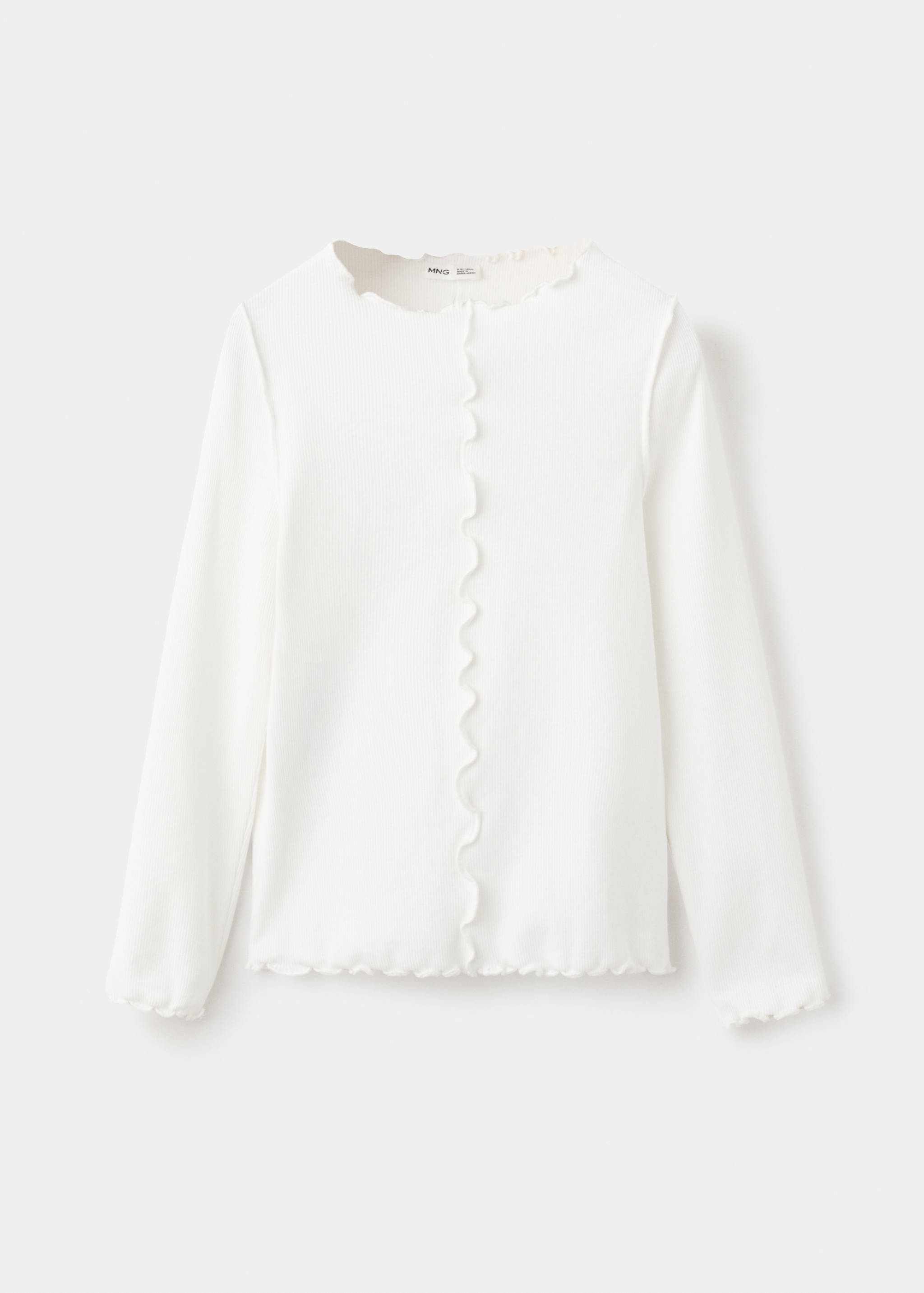 T-shirt with scalloped seams - Article without model