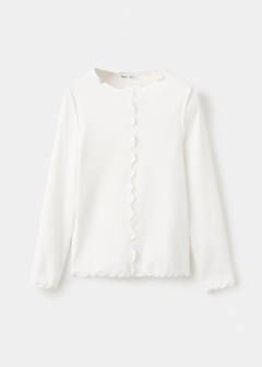 T-shirt with scalloped seams — Off White 1