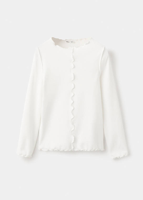 T-shirt with scalloped seams — Off White
