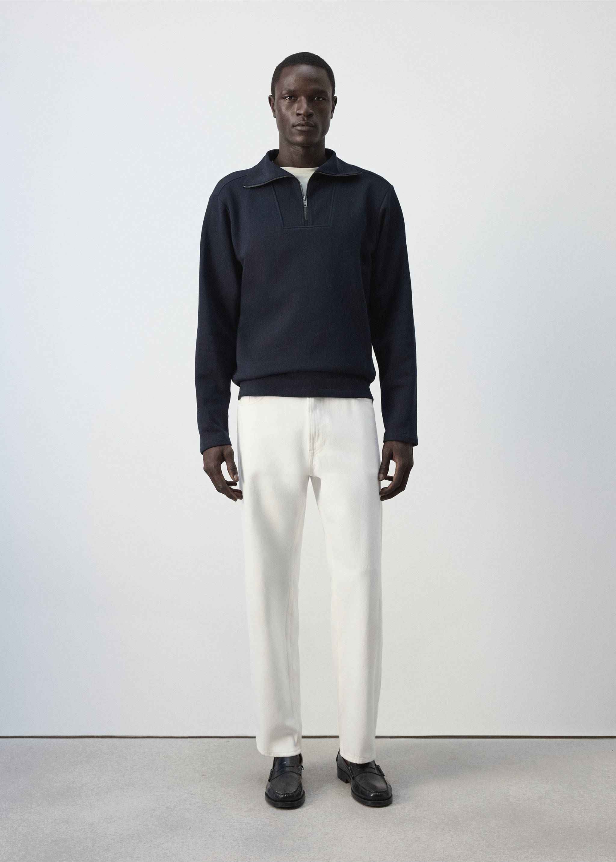 Relaxed-fit cotton sweatshirt - General plane, Navy. Ref: 37054435-00.