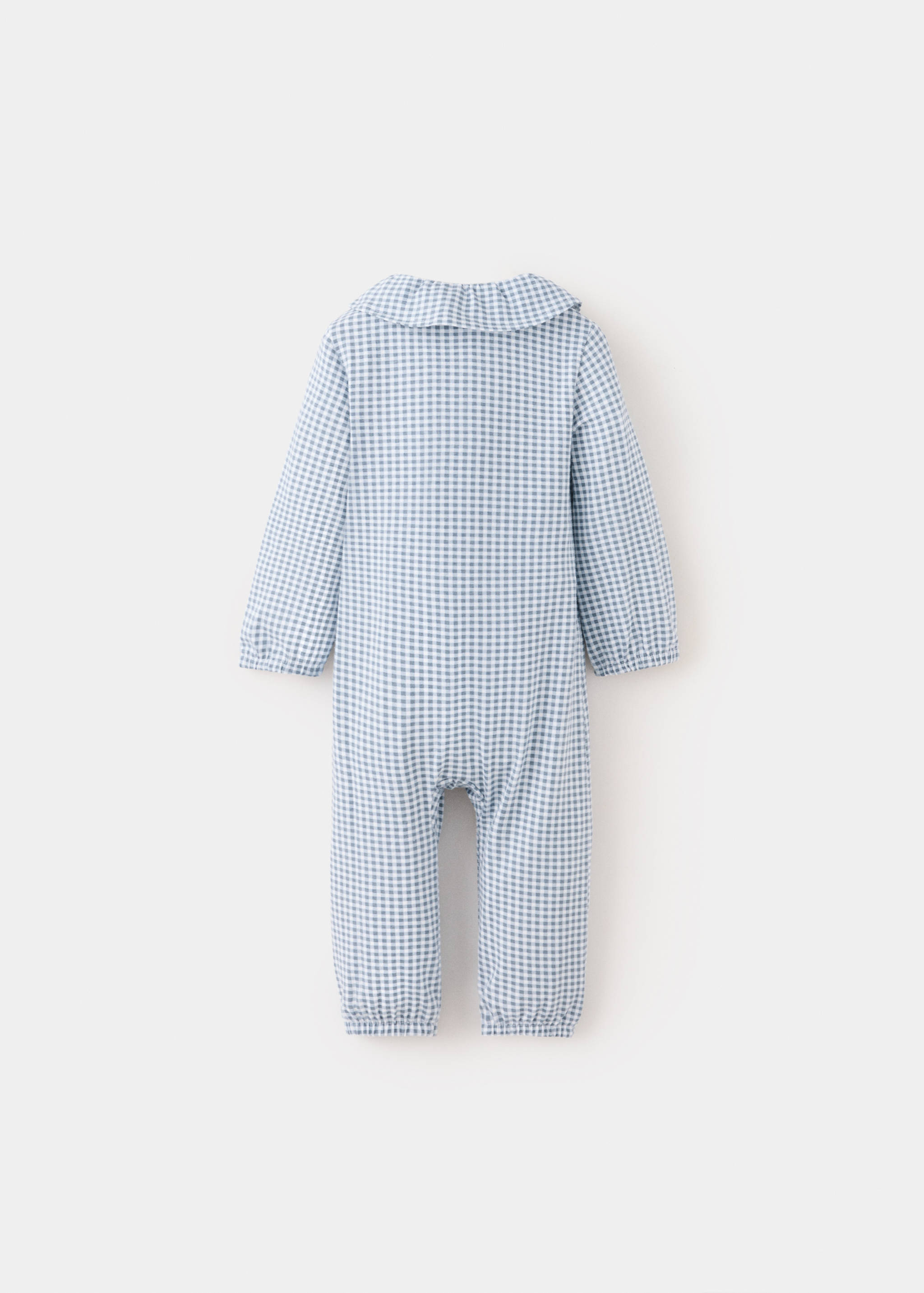 Gingham print pyjama onesie - Reverse of the article