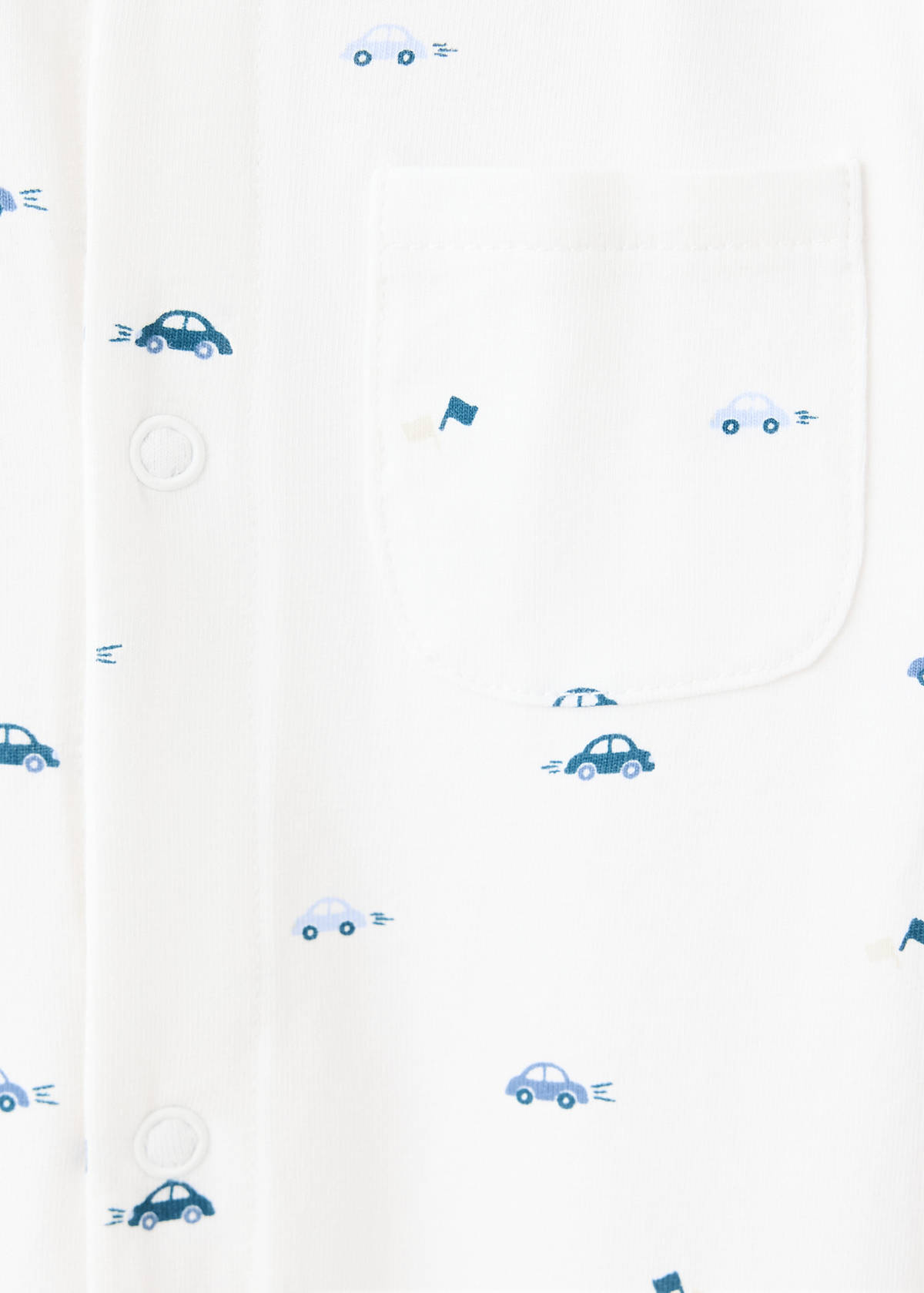 Car print onesie pyjama — Off White