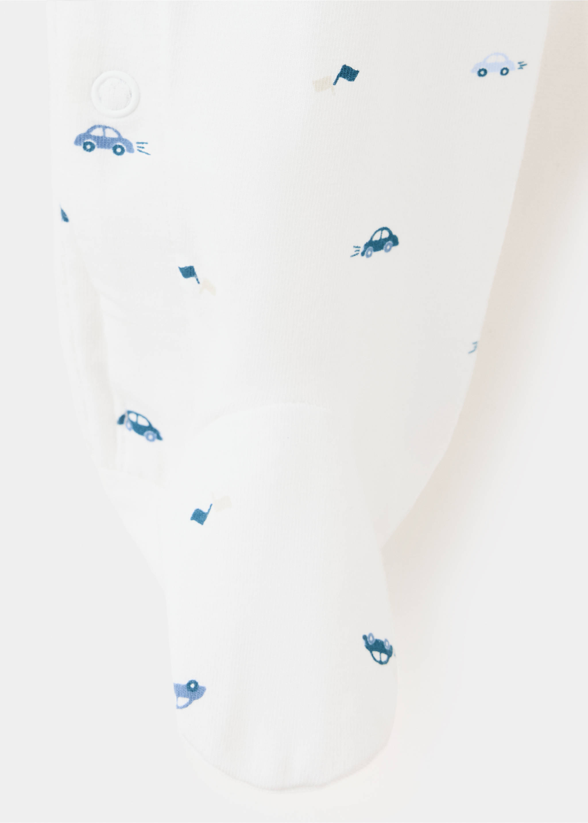 Car print onesie pyjama - Details of the article 0, Off White. Ref: 37054438-00.