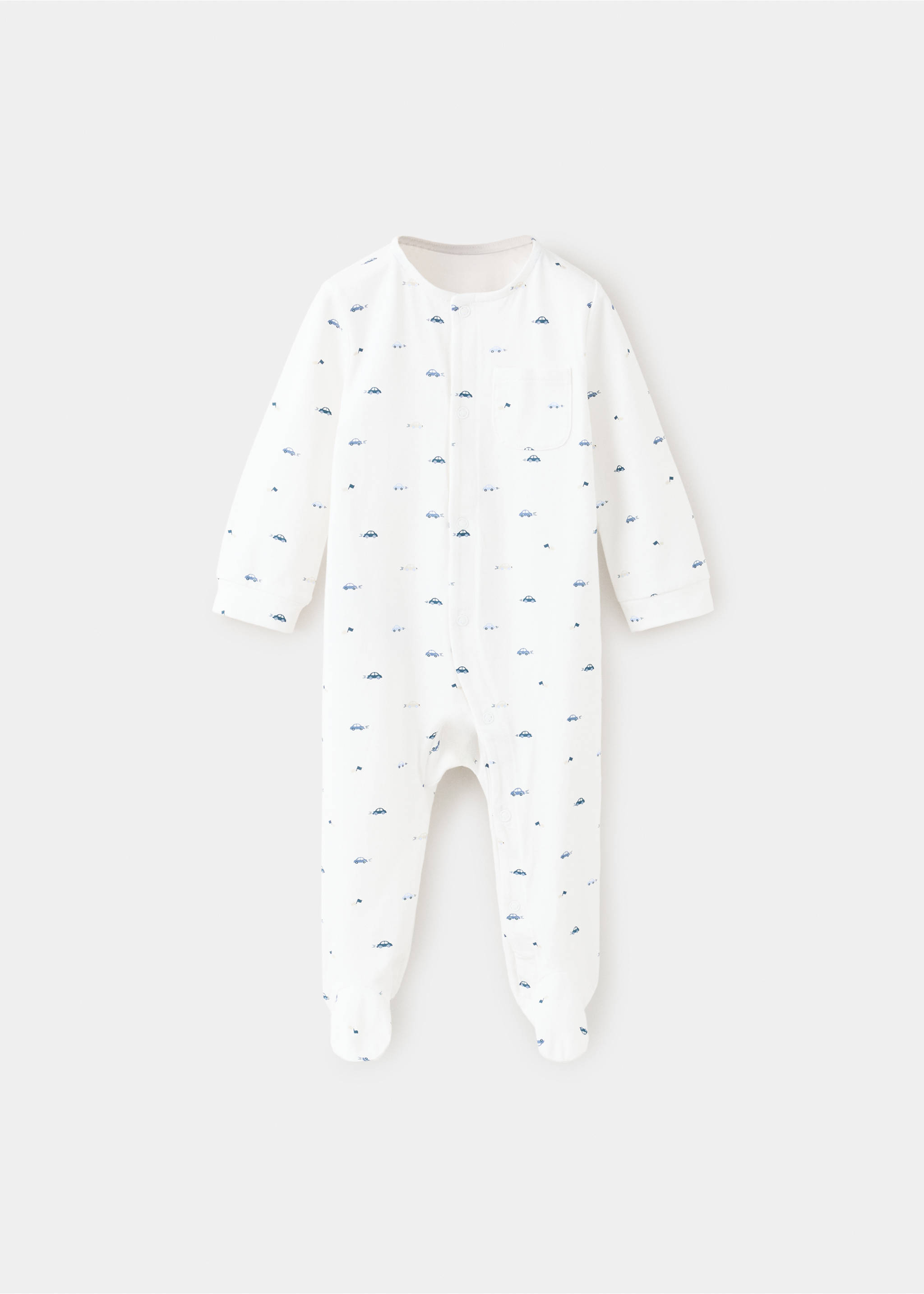 Car print onesie pyjama - Article without model, Off White. Ref: 37054438-00.