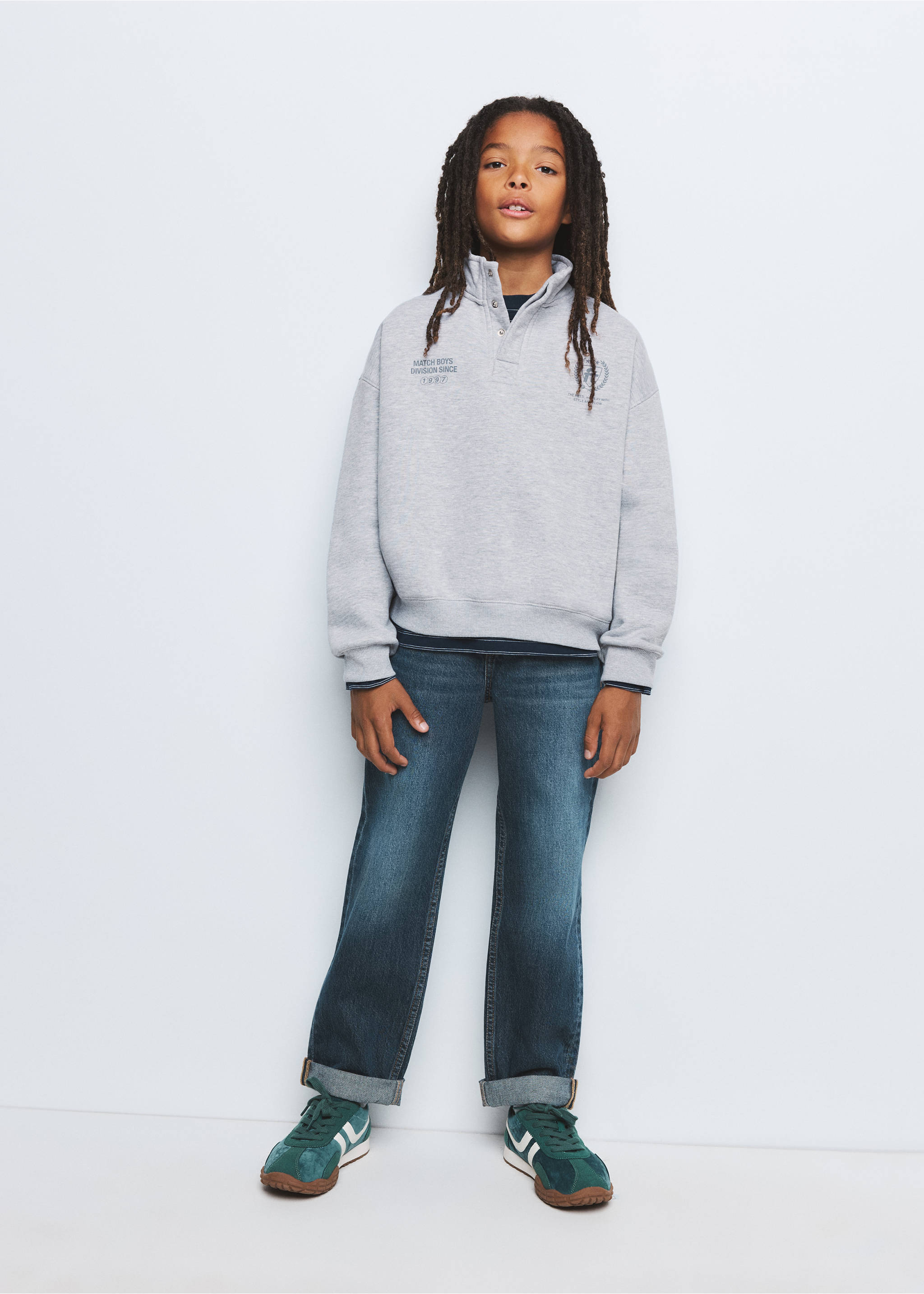 Bedrukt oversized sweatshirt - Overzichtstekening, Mediumgrijs. Ref: 37054439-00.