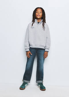 High-neck balloon-fit sweatshirt — Medium Heather Grey 2