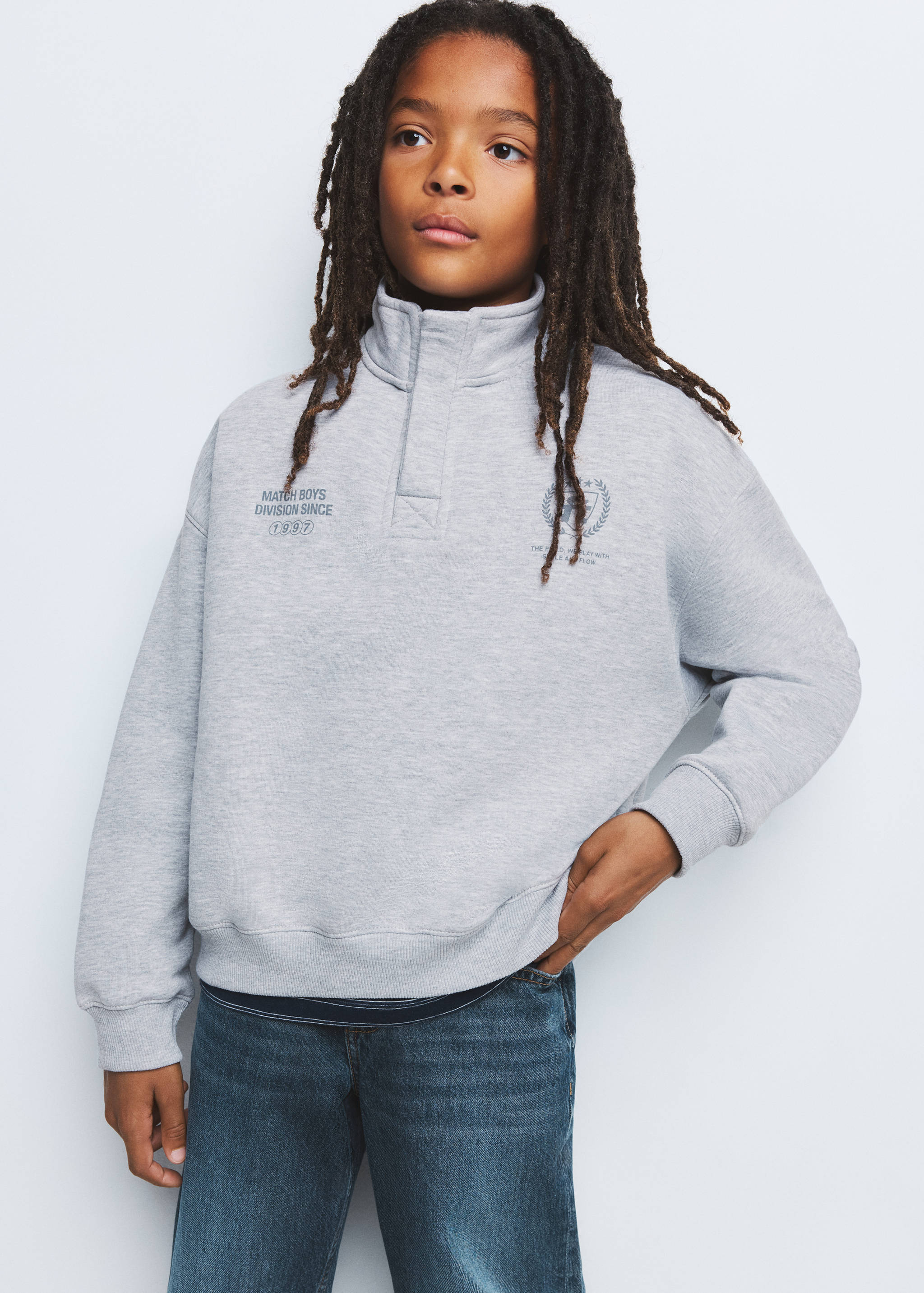 Bedrukt oversized sweatshirt - Middenvlak