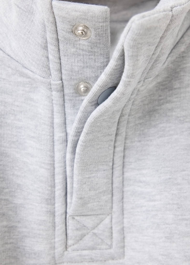 High-neck balloon-fit sweatshirt — Medium Heather Grey