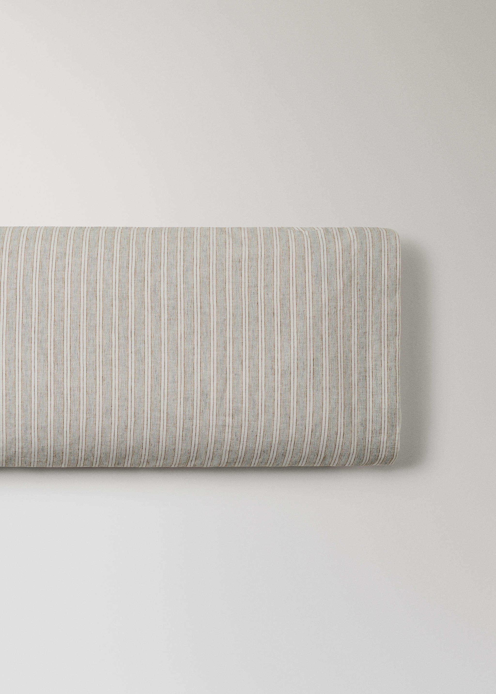 Linen and cotton striped pillowcase cover 45 x 110 cm - Article without model