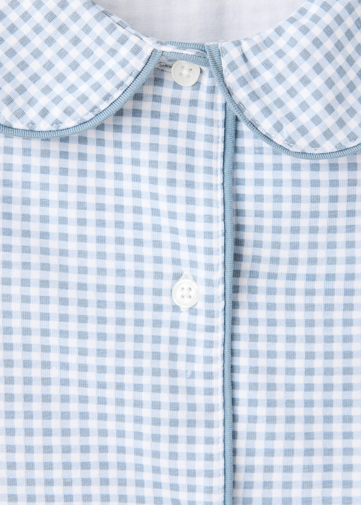 Gingham print full pyjamas set — Blue