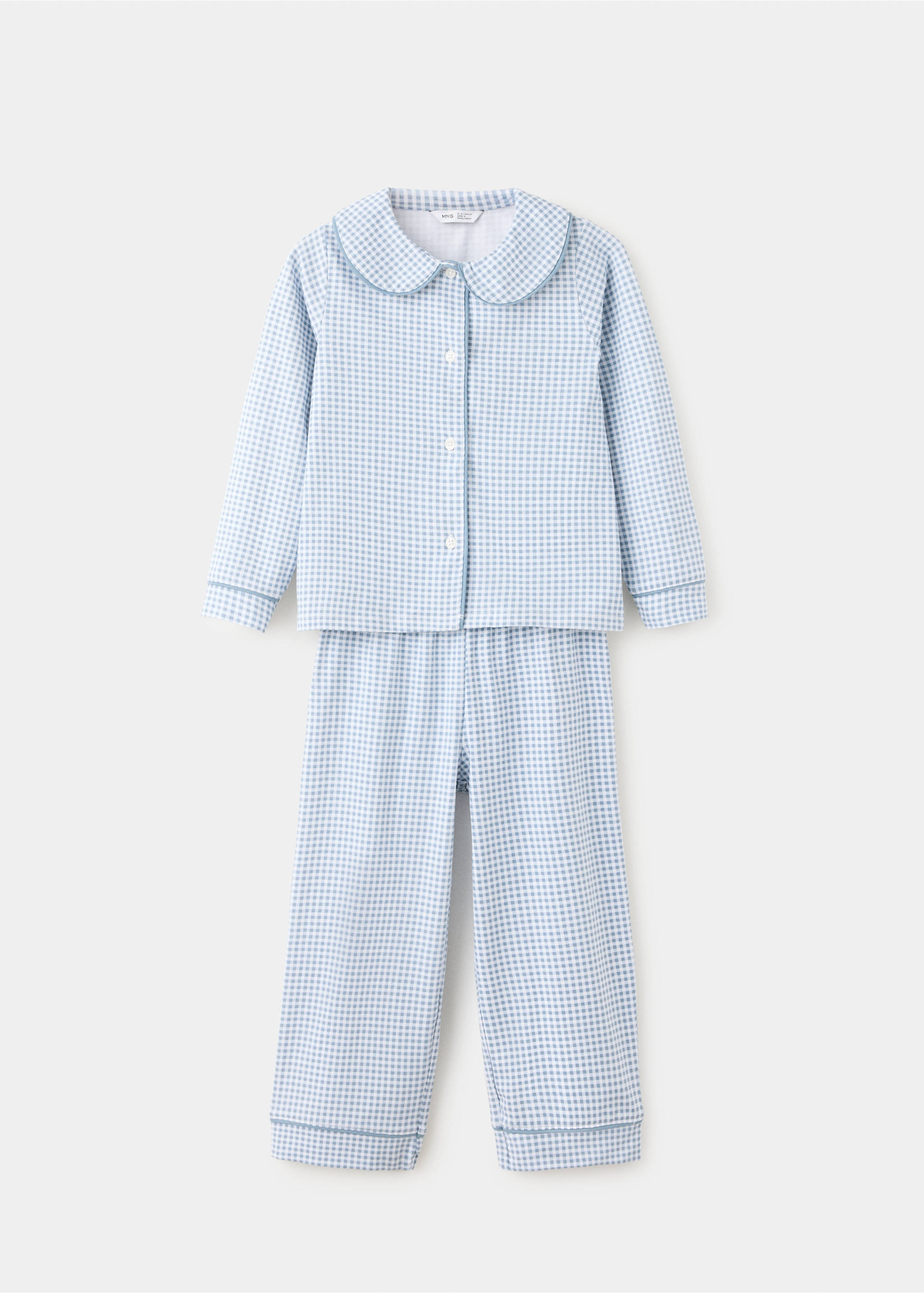 Pijama completo estampado vichy - Artículo sin modelo, Azul. Ref: 37054442-00.