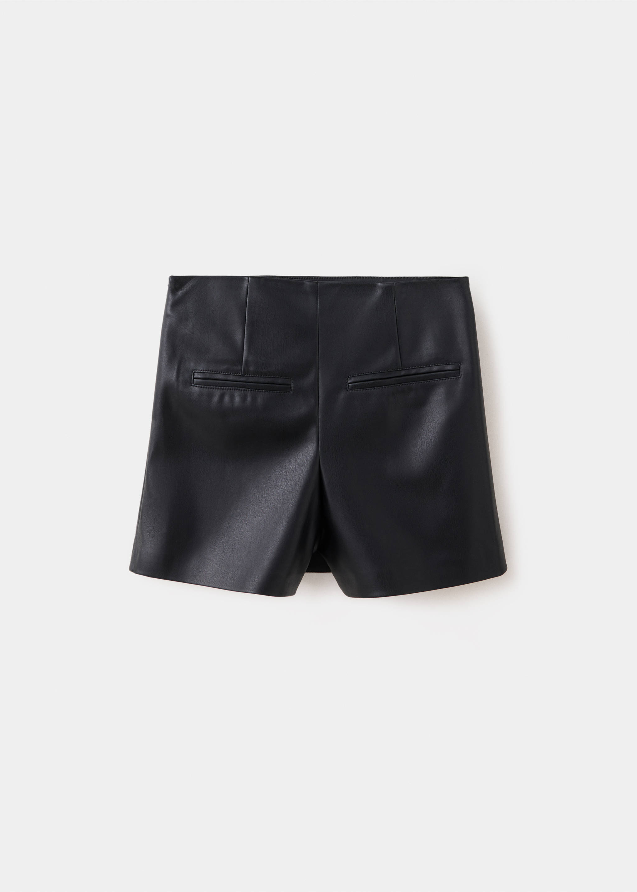 Faux-leather shorts - Reverse of the article, Black. Ref: 37054443-00.