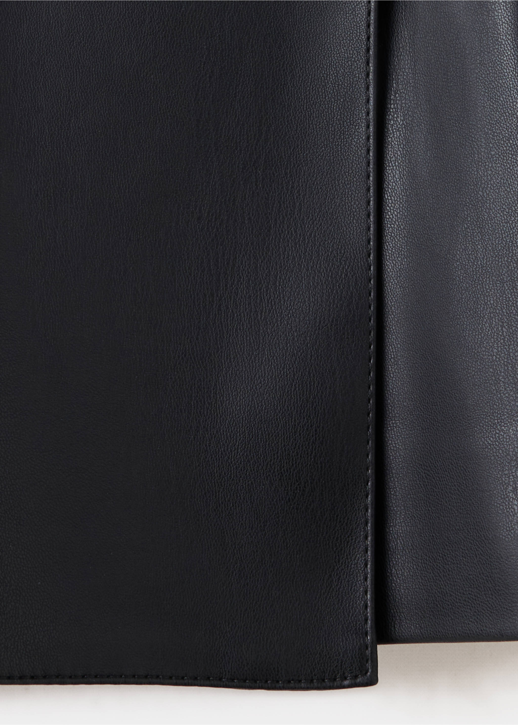 Faux-leather shorts - Details of the article 0, Black. Ref: 37054443-00.