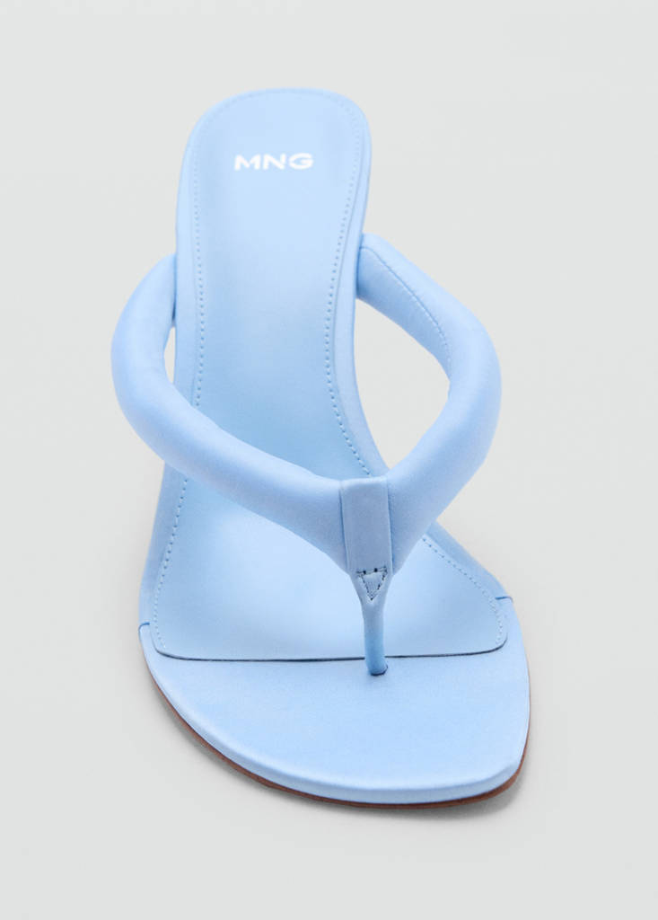 Padded strap stiletto heel sandals — Blue