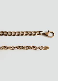 Double necklace with bead detail — Gold 4