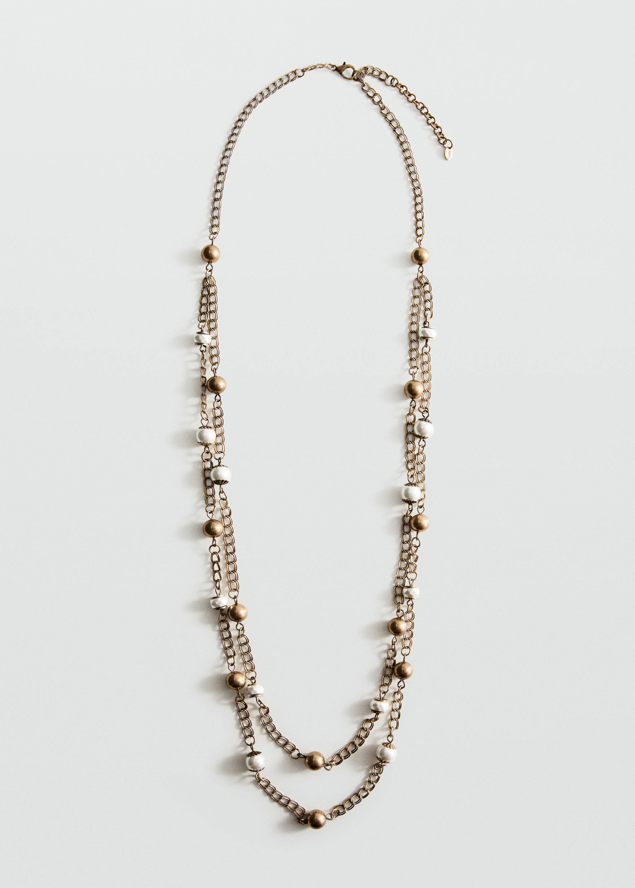 Double necklace with bead detail - Article without model