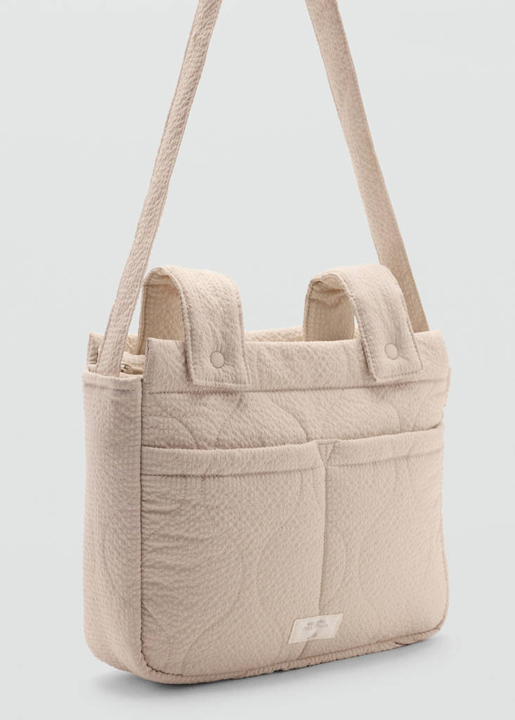 Maternity bag with texture — Beige
