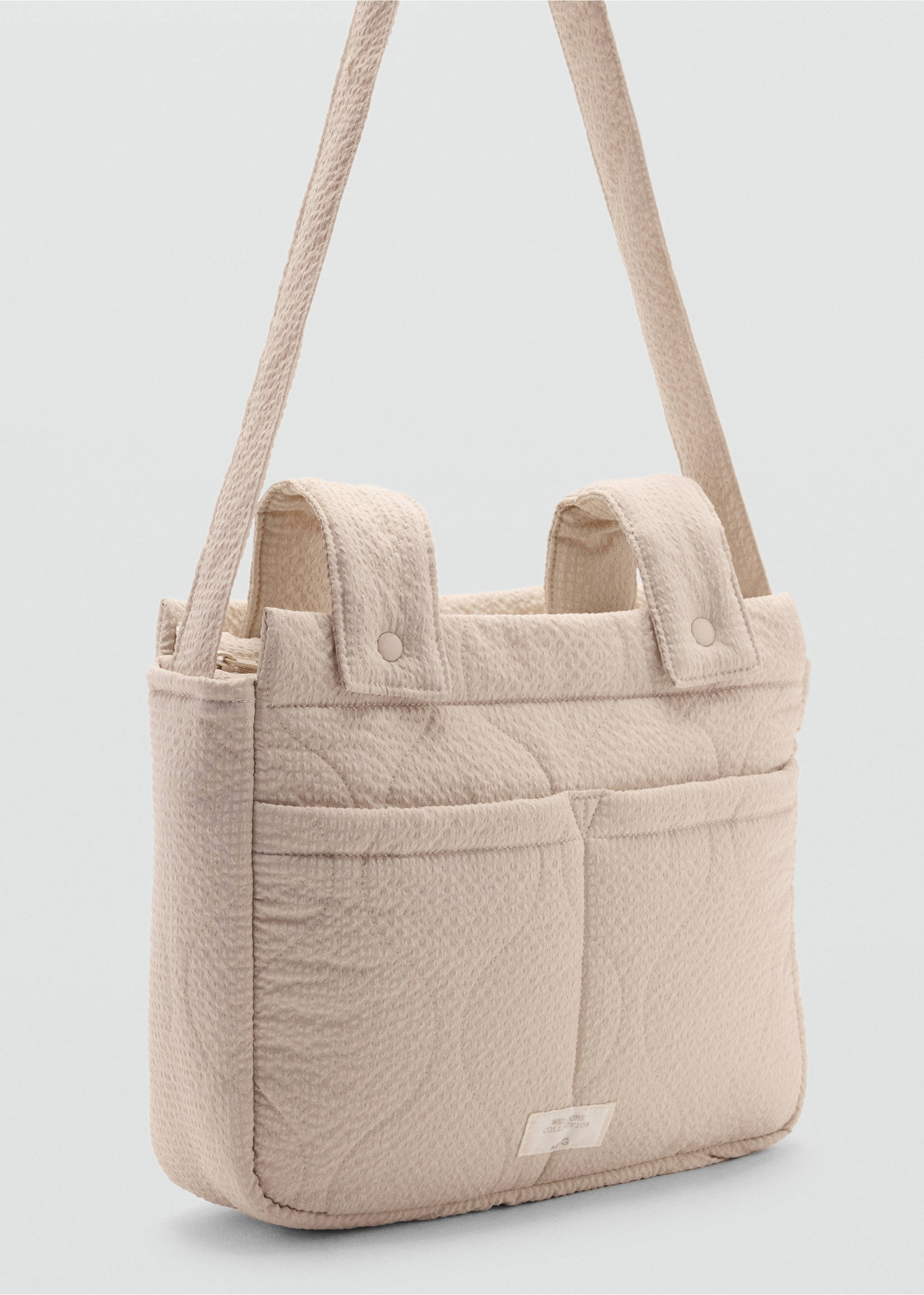 Sac maternité texturé - Plan moyen, Beige. Ref: 37054447-00.