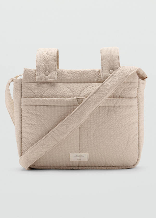Maternity bag with texture — Beige