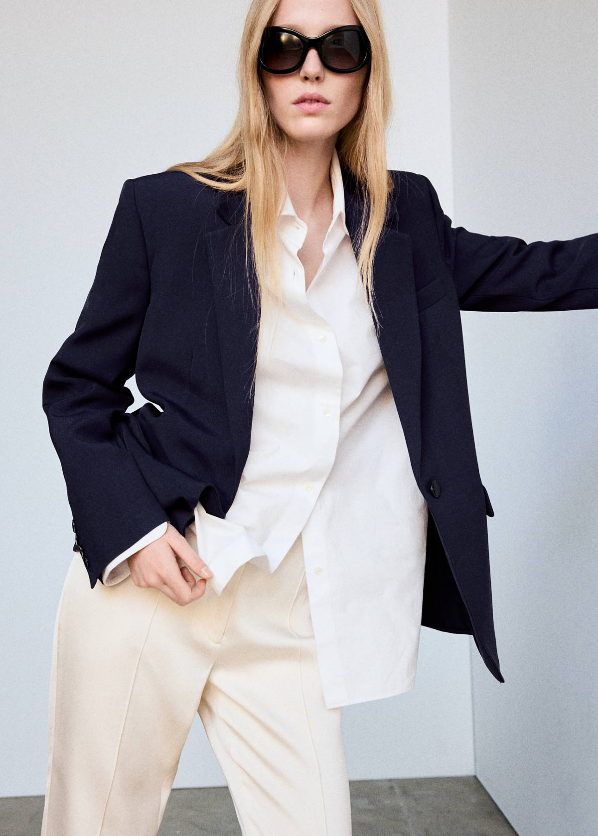 Straight jacket with flap pockets — Purple