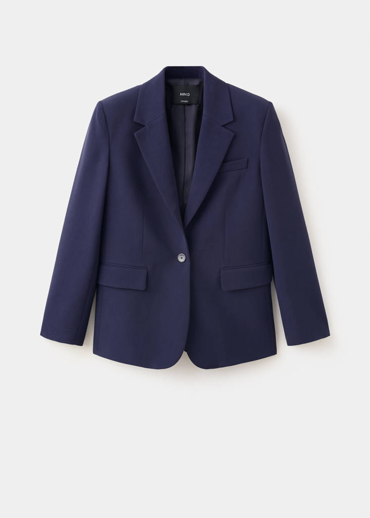 Straight jacket with flap pockets — Purple