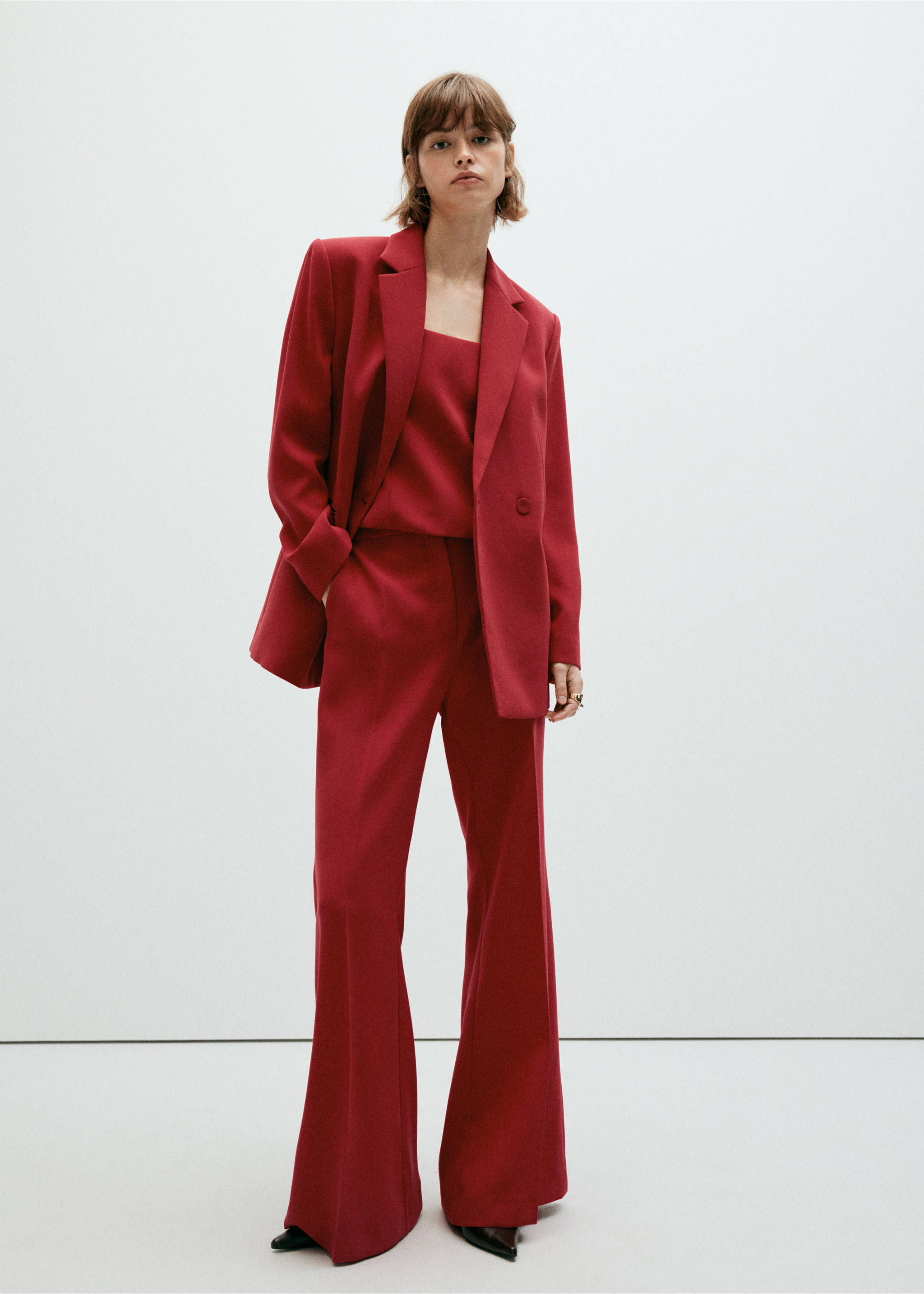 Plain strapless top - General plane, Red. Ref: 37054451-00.
