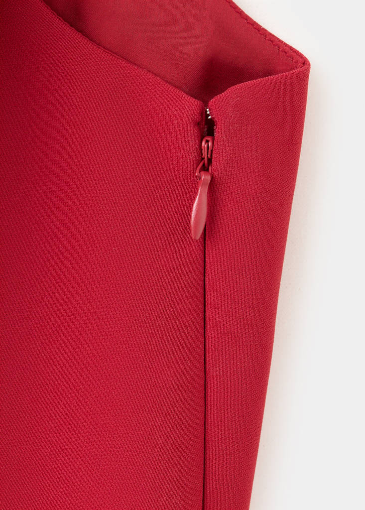 Plain strapless top — Red