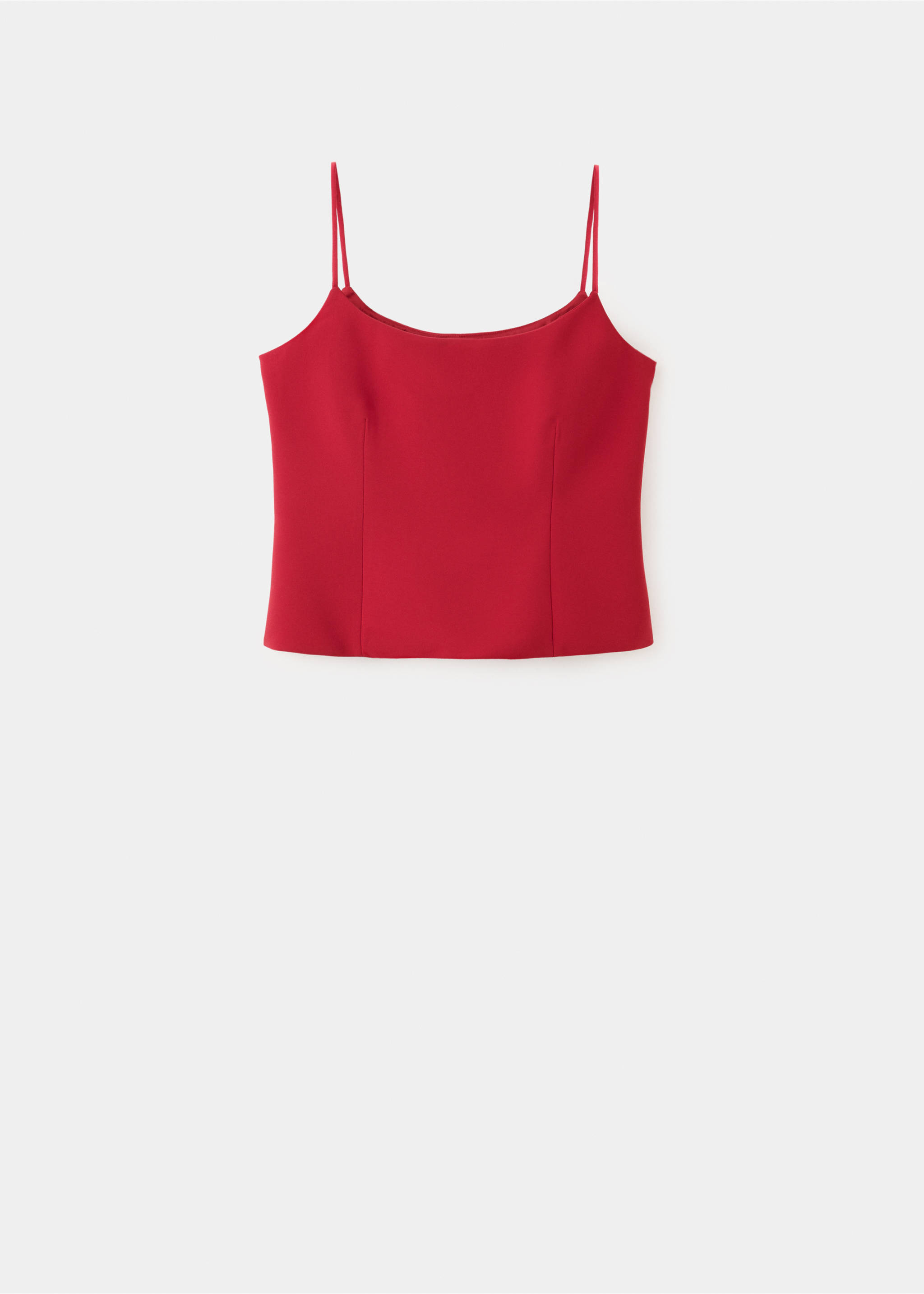 Plain strapless top - Article without model, Red. Ref: 37054451-00.