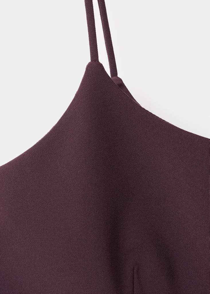 Plain strapless top — Maroon