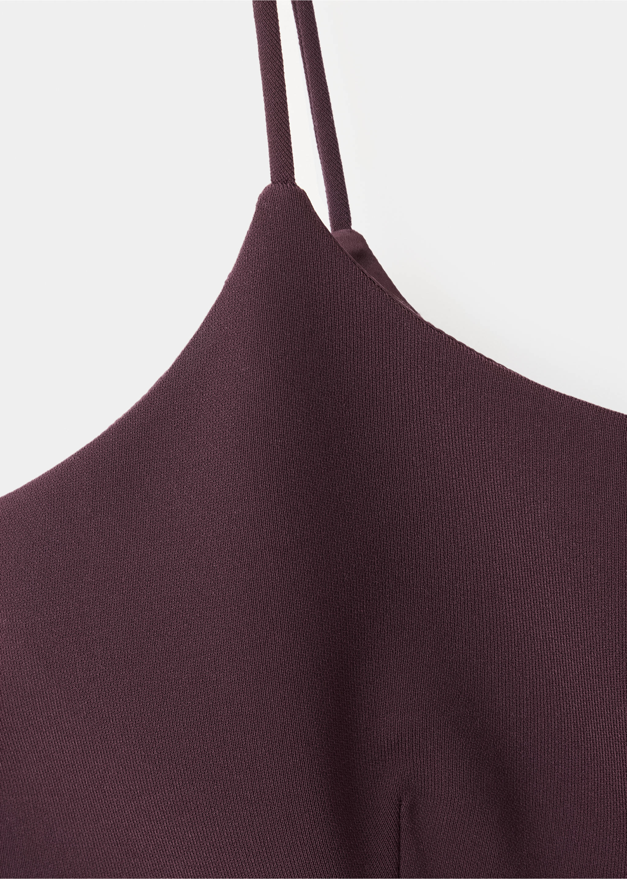 Plain strapless top - Details of the article 8, Maroon. Ref: 37054451-00.