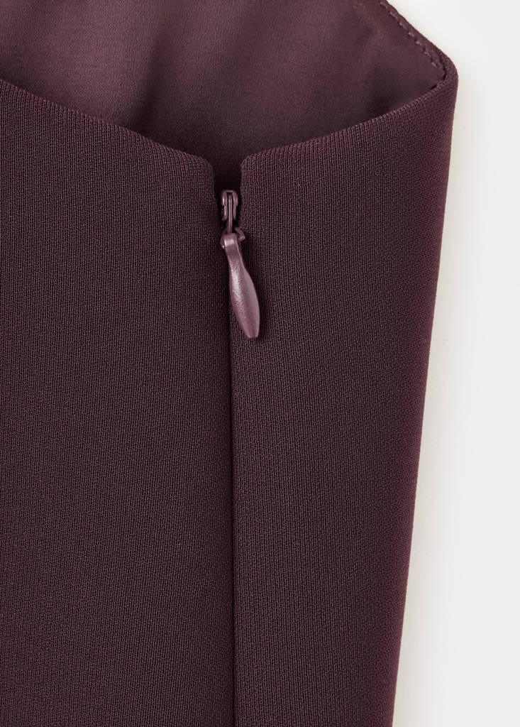 Plain strapless top — Maroon