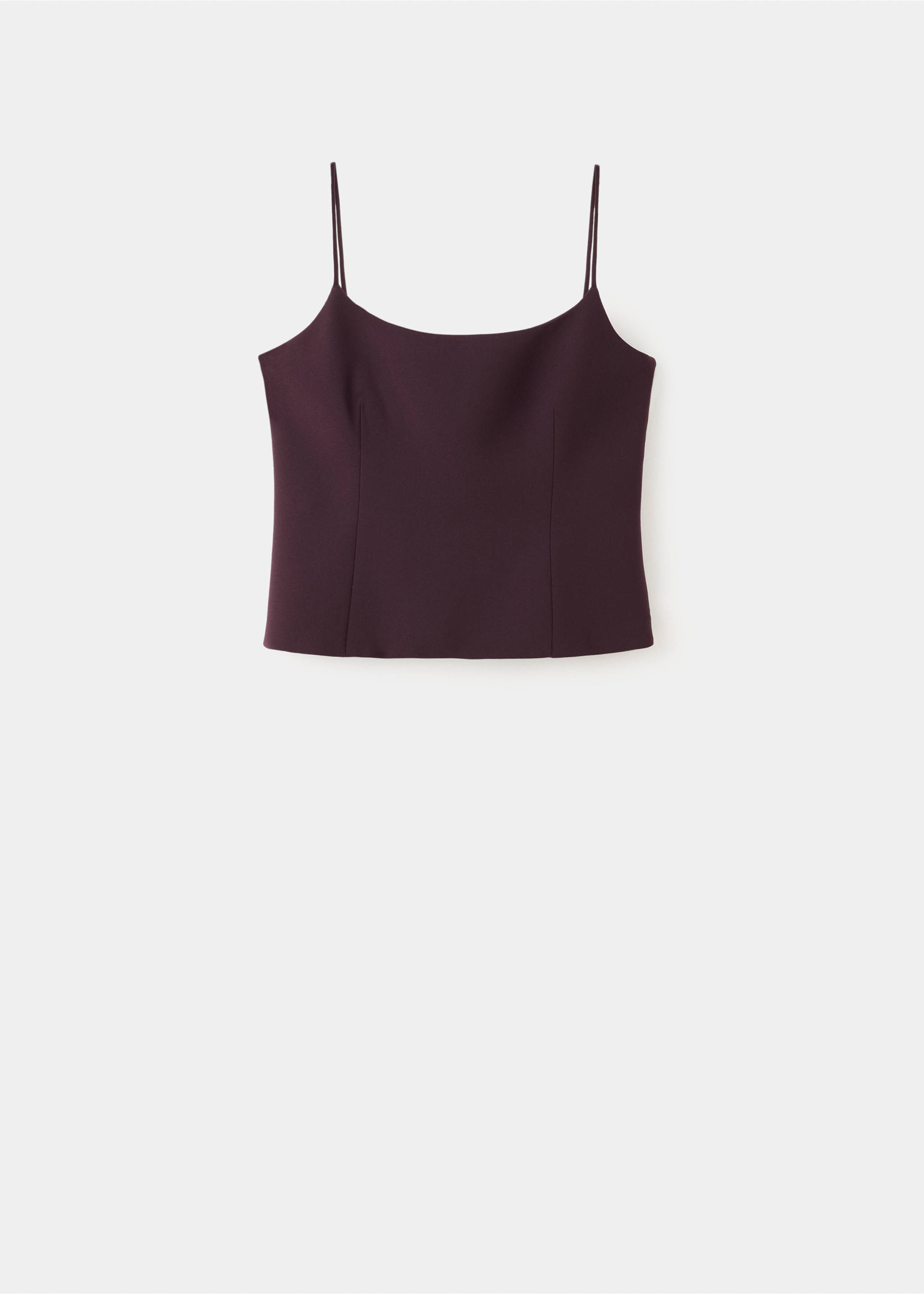 Plain strapless top - Article without model, Maroon. Ref: 37054451-00.